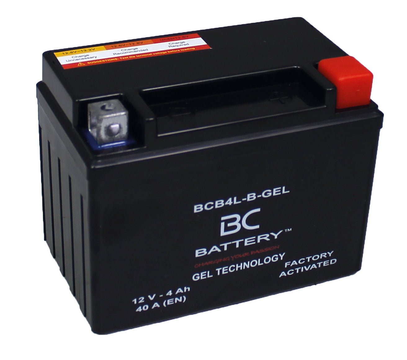 BCTX4L-GEL | Motorrad-GEL-Batterie, YTX4L-BS, 12V, 3Ah, Kaltstartstrom: 50 A, 113x70x85 mm – Offizielle italienische Website von BC Battery