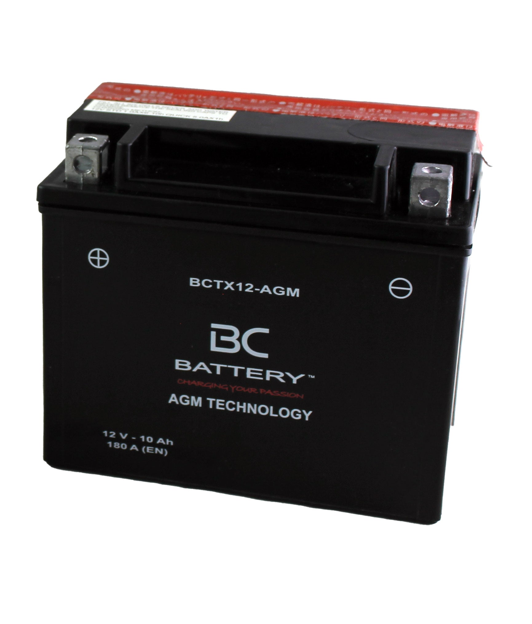 BCTX12-AGM | AGM-Motorradbatterie, YTX12-BS, 12 V, 10 Ah, Kaltstartstrom: 180 A, 150 x 87 x 130 mm – Offizielle Website von BC Battery