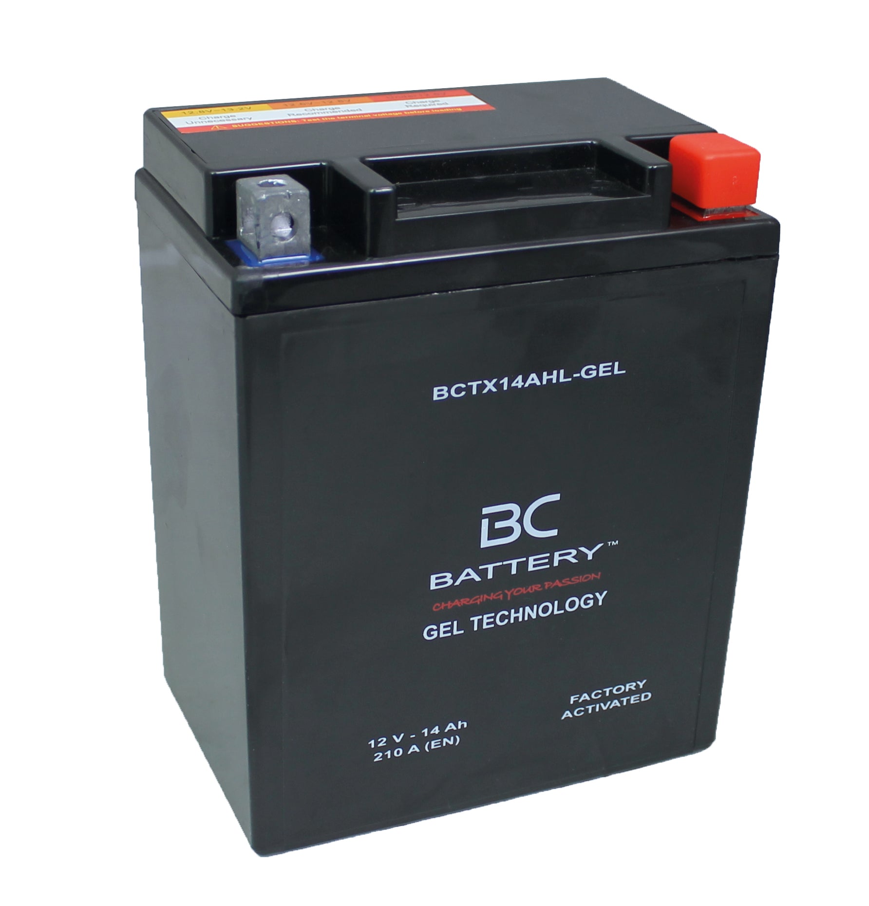 BCTX14AHL-GEL| GEL-Motorradbatterie, YTX14AHL-BS, 12V, 14Ah, CCA:210 Amp, 134x89x166 mm – Offizielle Website von BC Battery