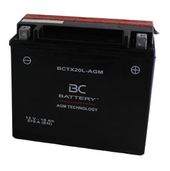 BCTX20L-AGM | GEL Motorradbatterie, YTX20L-BS, 12 V, 18 Ah, Kaltstartstrom: 270 A, 175 x 87 x 155 mm – Offizielle Website von BC Battery