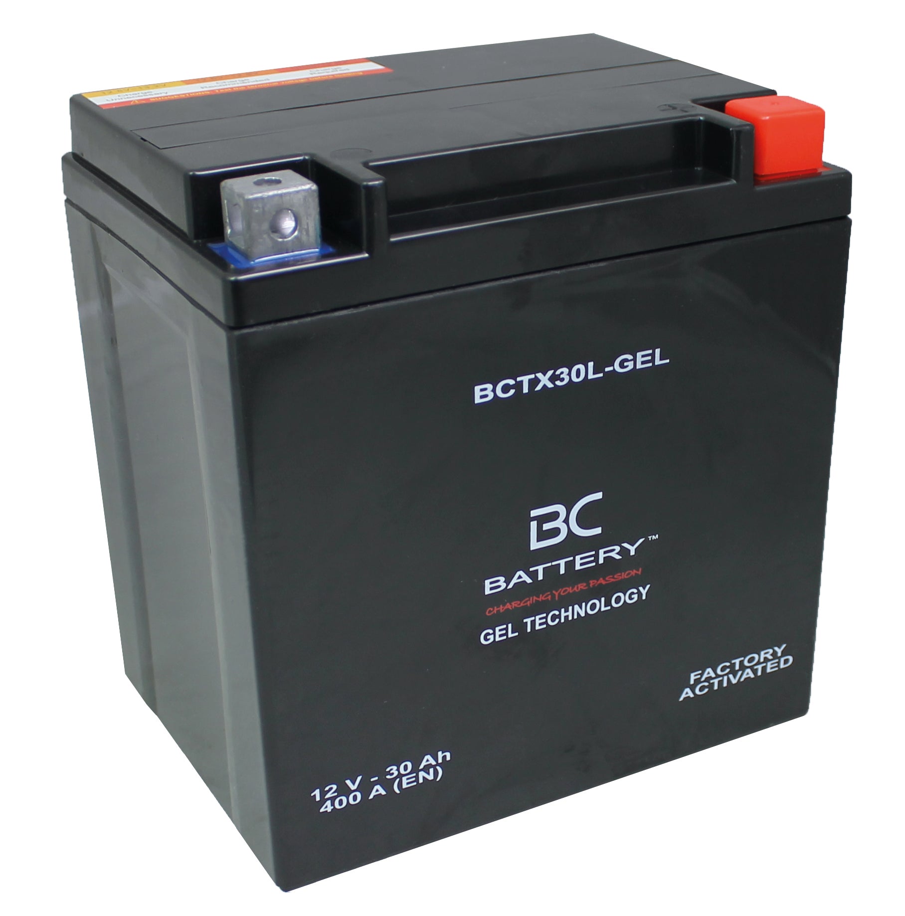 BCTX30L-GEL | GEL‑Motorradbatterie, YIX30L-BS, 12V, 30 Ah, CCA: 400 Amp, 167x126x174 mm – Offizielle Website von BC Battery