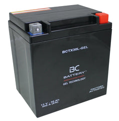 BCTX30L-GEL | GEL‑Motorradbatterie, YIX30L-BS, 12V, 30 Ah, CCA: 400 Amp, 167x126x174 mm – Offizielle Website von BC Battery