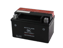 BCTX7A-AGM | AGM-Motorradbatterie, YTX7A-BS, 12 V, 6 Ah, Kaltstartstrom: 105 A, 150 x 87 x 94 mm – Offizielle Website von BC Battery