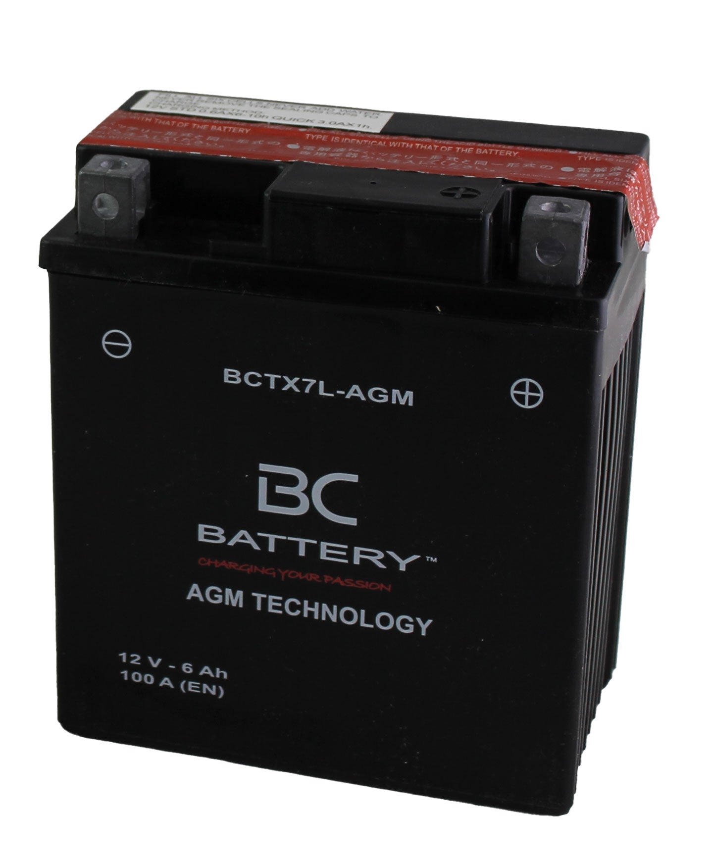 BCTX7L-AGM | AGM-Motorradbatterie, YTX7L-BS, 12 V, 6 Ah, Kaltstartstrom: 100 A, 150 x 70 x 130 mm – Offizielle Website von BC Battery