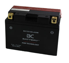 BCTZ14S-AGM | AGM-Motorradbatterie, YTZ14S, 12 V, 11,2 Ah, Kaltstartstrom: 230 A, 150 x 87 x 110 mm – Offizielle Website von BC Battery
