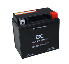 BCTX5L-GEL | Motorrad-GEL-Batterie, YTX5L-BS, 12V, 4Ah, Kaltstartstrom: 80 A, 113x70x105 mm – Offizielle italienische Website von BC Battery