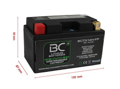 BCTX14H-FP | LIFEPO4 LITHIUM MOTORRADBATTERIE, 12V