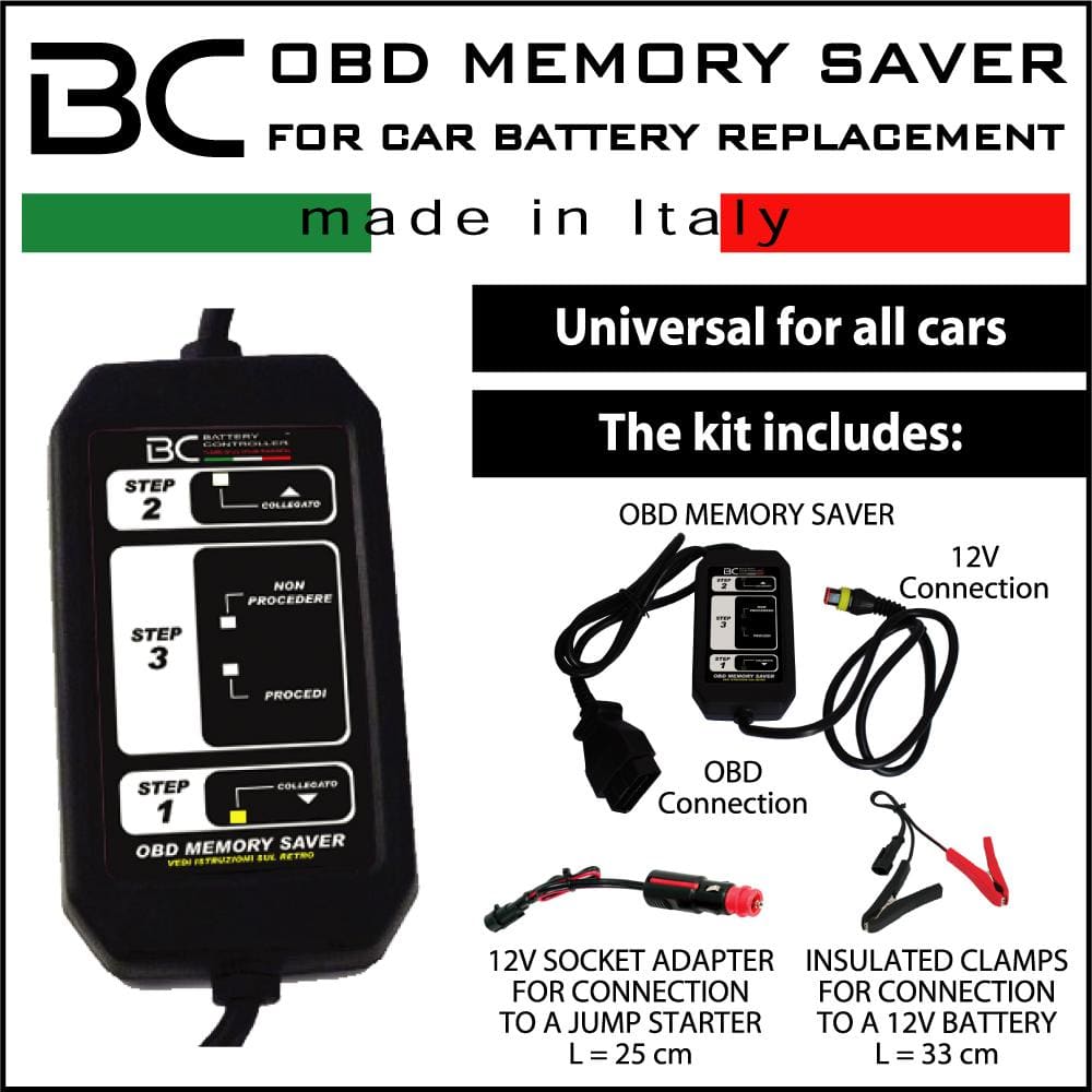 Auto-OBD2-ECU-Anschluss, Notstromversorgungskabel, Memory Saver