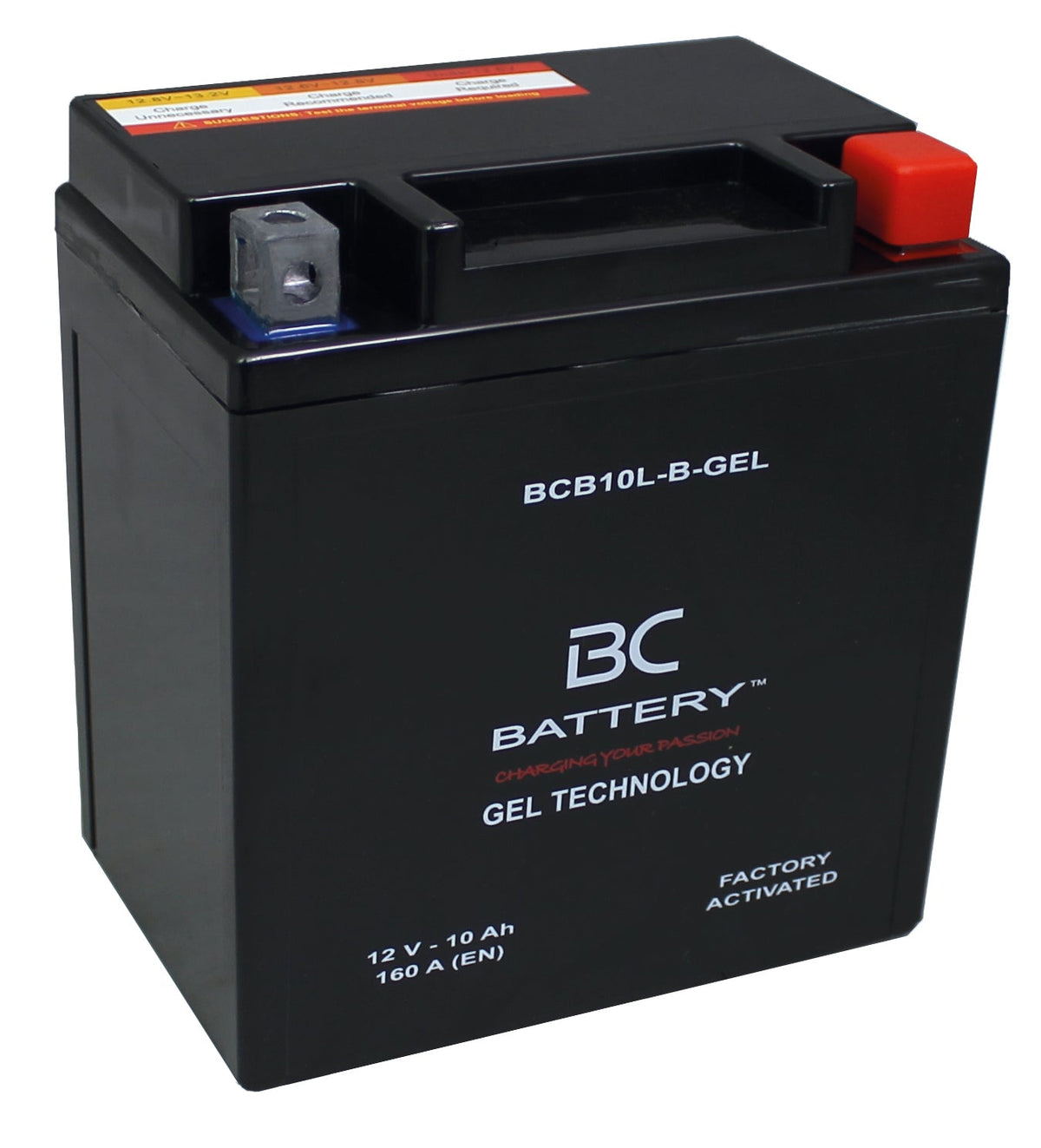 BCB10L-B-GEL| GEL-Motorradbatterie, YB10L-B/A2, 12V, 10Ah, CCA:160 Amp, 134x89x145mm - BC Battery Italian Official Website

