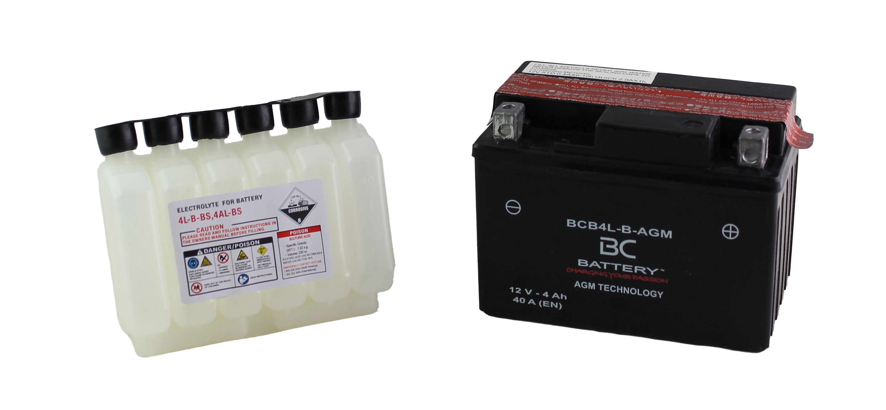 BCB4L-B-AGM | AGM-Motorradbatterie, YB4L-B/A, 12 V, Kaltstartstrom: 4 A, 40 CCA, 120 x 70 x 91 mm – Offizielle Website von BC Battery 