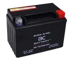 BCTX4L-GEL | Motorrad-GEL-Batterie, YTX4L-BS, 12V, 3Ah, Kaltstartstrom: 50 A, 113x70x85 mm – Offizielle italienische Website von BC Battery
