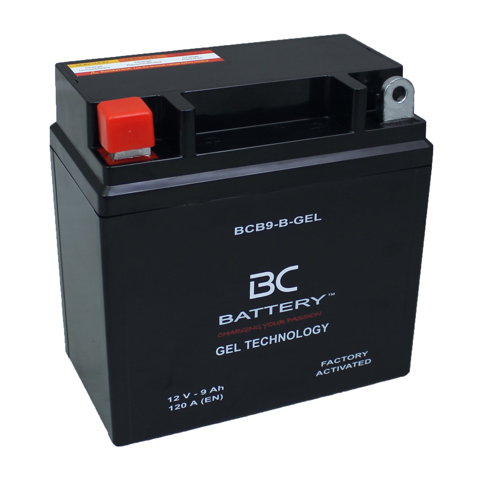 BCB9-B-GEL | Motorrad-GEL-Batterie, YB9-B, 12V, 9Ah, Kaltstartstrom: 120 A, 135x75x138 mm – Offizielle italienische Website von BC Battery
