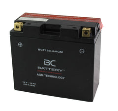 BCT12B-4-AGM | AGM-Motorradbatterie, YT12B-BS, 12 V, 10 Ah, Kaltstartstrom: 210 A, 150 x 70 x 130 mm – Offizielle Website von BC Battery
