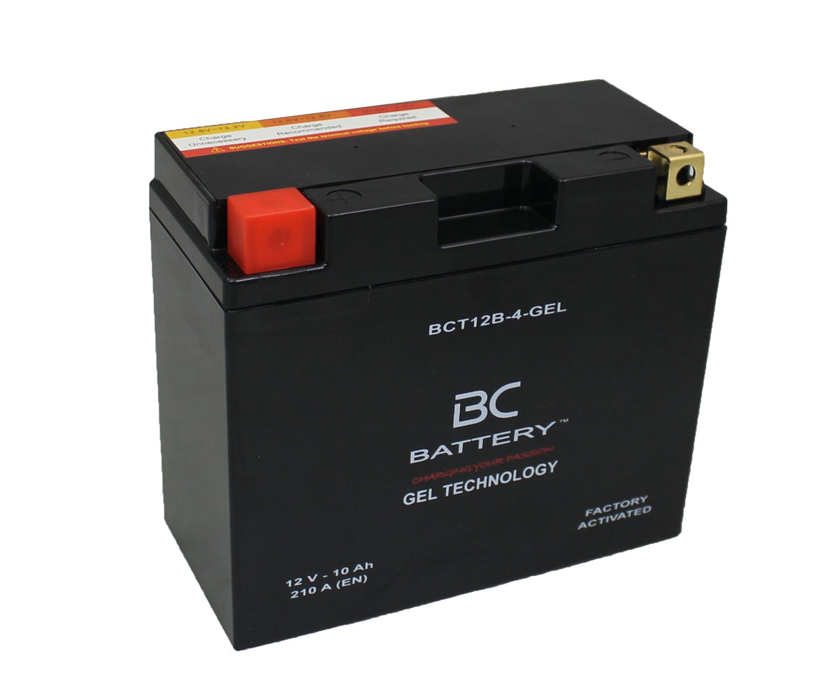 BCT12B-4-GEL | Motorrad-GEL-Batterie, YT12B-BS, 12V, 10Ah, Kaltstartstrom: 210 A, 150x70x130 mm – Offizielle italienische Website von BC Battery
