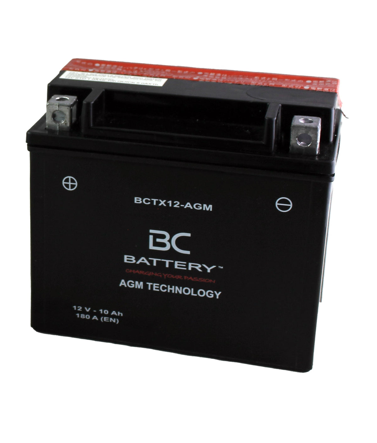 BCTX12-AGM | AGM-Motorradbatterie, YTX12-BS, 12 V, 10 Ah, Kaltstartstrom: 180 A, 150 x 87 x 130 mm – Offizielle Website von BC Battery