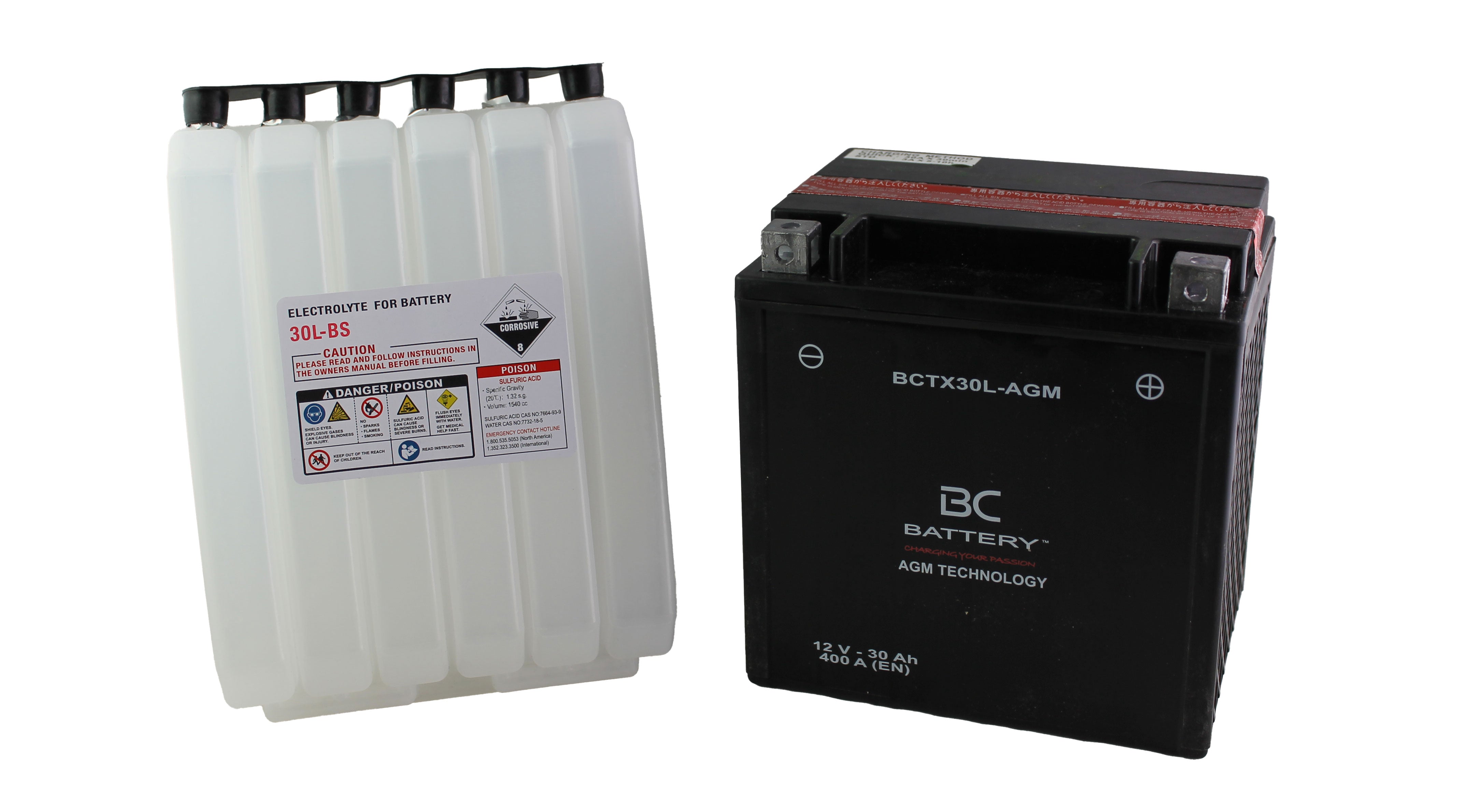 BCTX30L-AGM| Motorradbatterie AGM, YIX30L-BS, 12V, 30 Ah, CCA: 400Amp, 167x126x174mm - Offizielle Website von BC Battery
