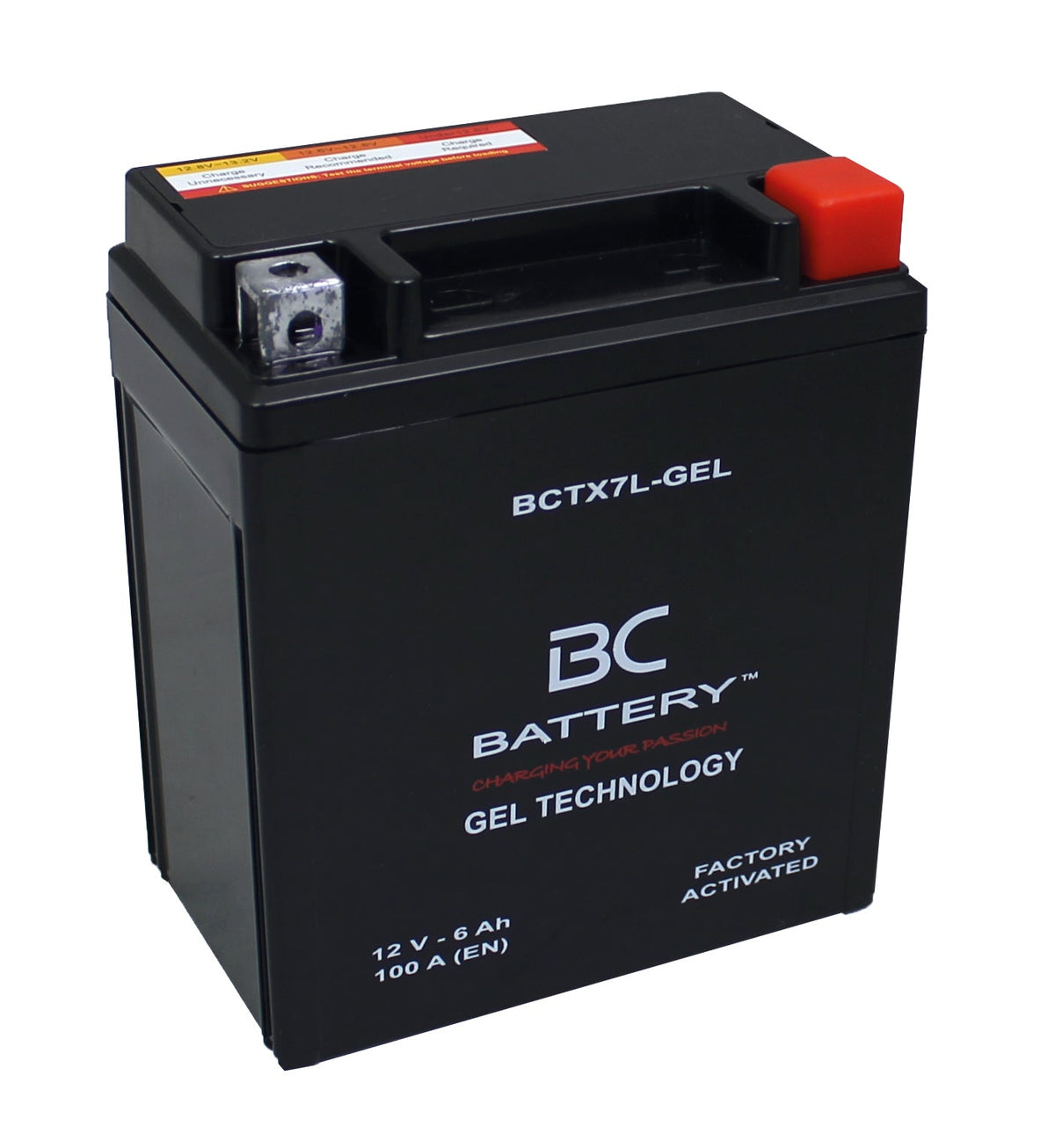 BCTX7L-GEL | Motorrad-GEL-Batterie, YTX7L-BS, 12V, 6Ah, Kaltstartstrom: 100 A, 150x70x130 mm – Offizielle italienische Website von BC Battery
