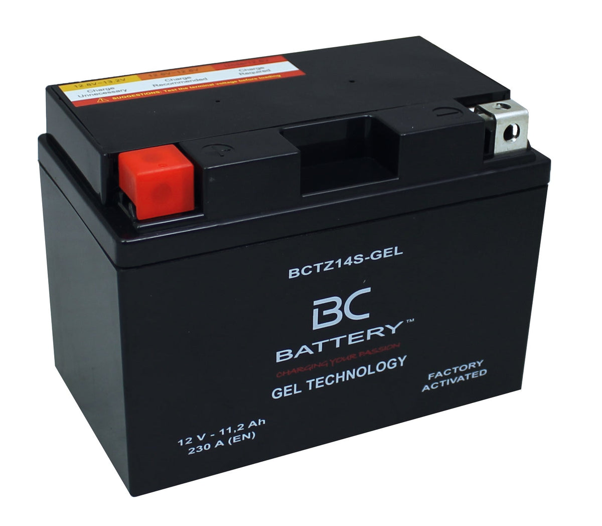 BCTZ14S-GEL | Motorrad-GEL-Batterie, YTZ14S, 12V, 11,2Ah, Kaltstartstrom: 230 A, 150x87x110 mm – Offizielle italienische Website von BC Battery
