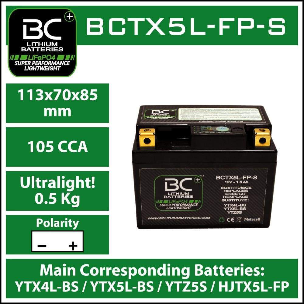 BCT12B-FP  Lithiumbatterie LiFePO4 für Motorräder, 12V – BC Battery  Deutschland Official Website